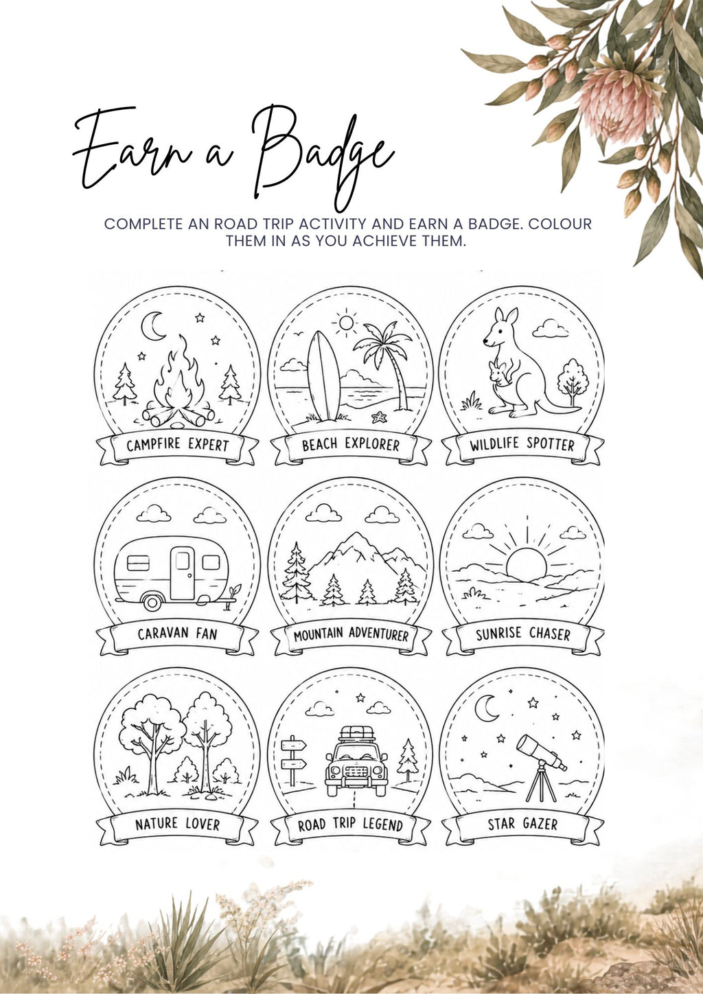 Travel Activity Book (Printable PDF)